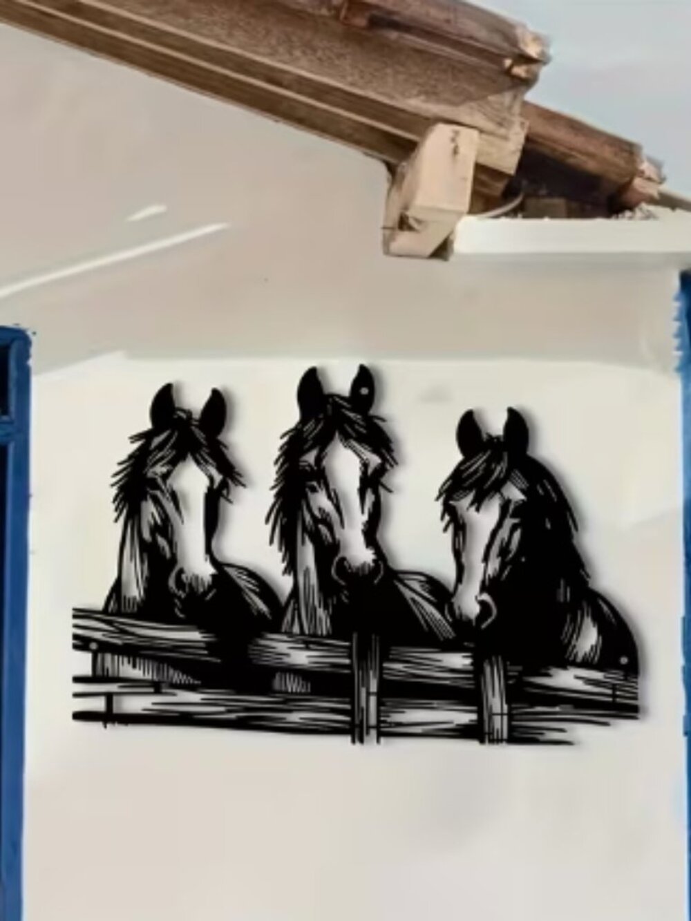 Black Metal Horse Silhouettes Wall Art
